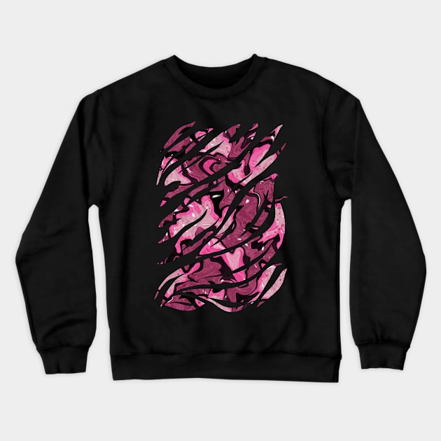 Hot pink abstract geometric shapes Crewneck Sweatshirt by NadiaChevrel